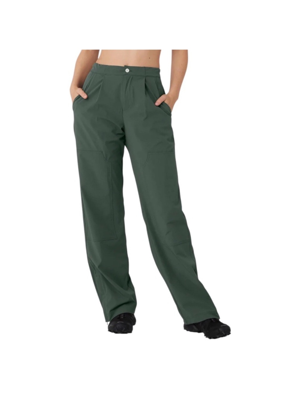 Alo Yoga Wide Leg Cargo Parachute Pants Olive Green - Size XS